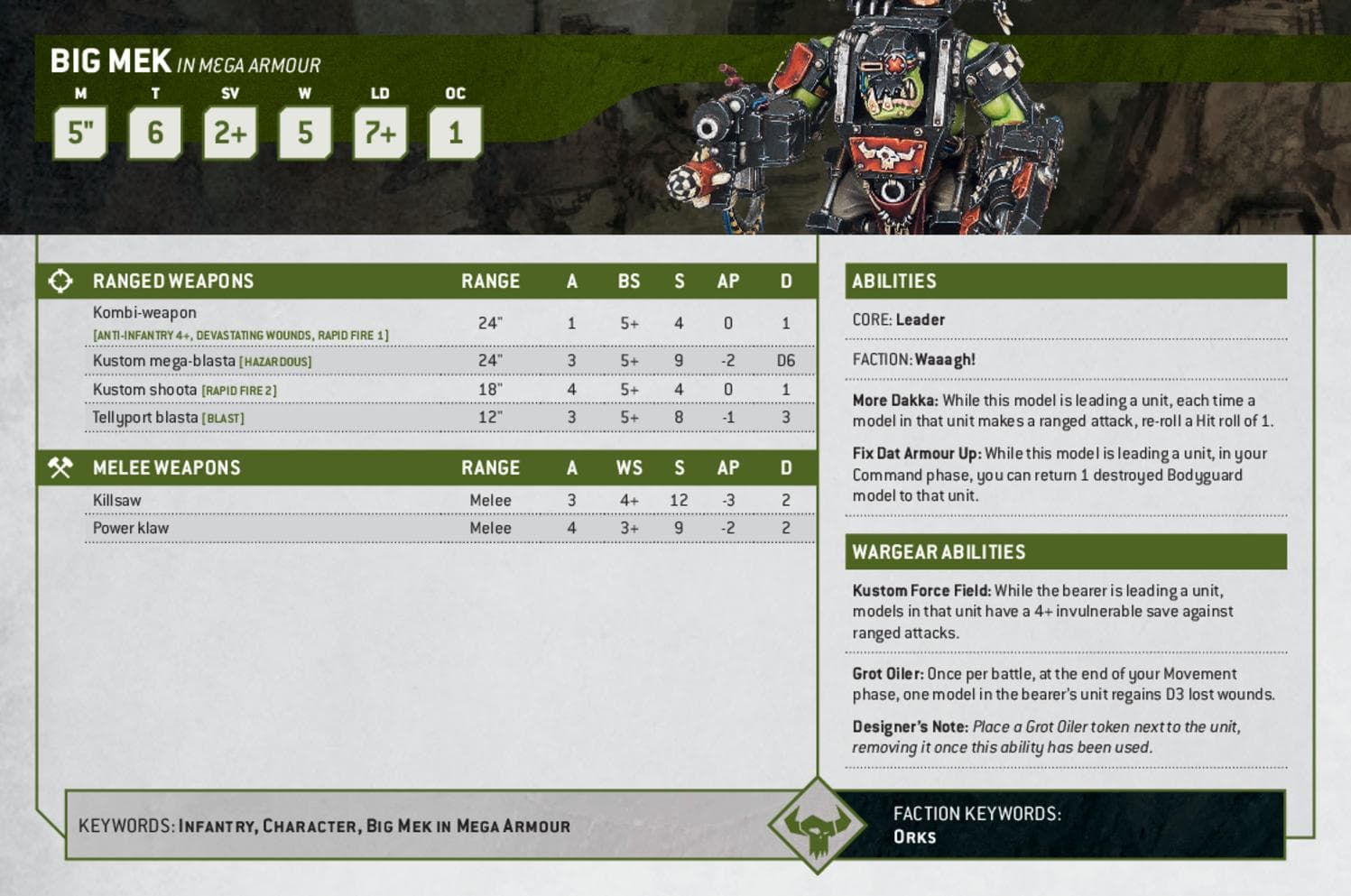 Big Mek in Mega Armour - Orks | 40k.app