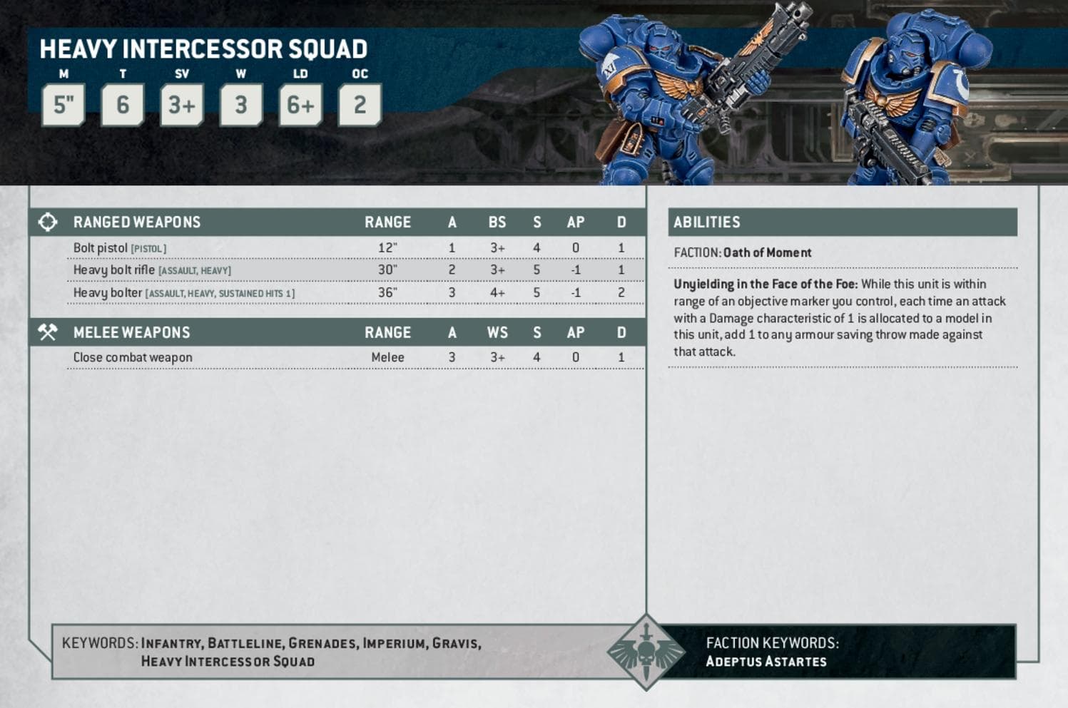 Heavy Intercessor Squad Space Marines 40k.app